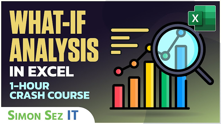 Types of what-if analysis in excel