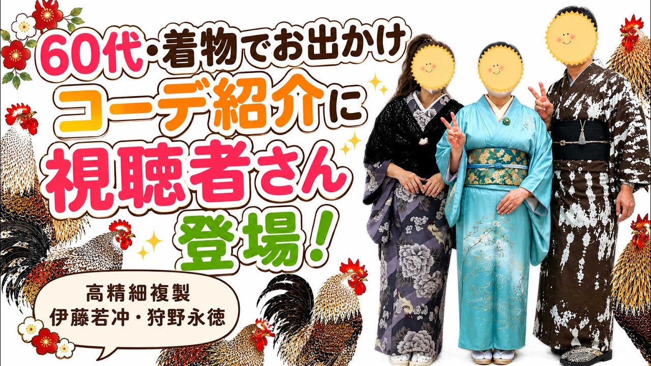 In My 60s: Kimono Outing & Outfit Showcase Featuring a Viewer
