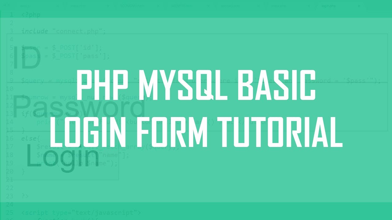 PHP MySQL Simple Login Form Tutorial