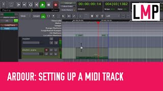 Celebrity Recording audio and using MIDI in Ardour3: Part 2 - Setting up MIDI track + adding instrument Wealth