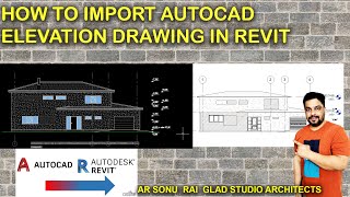 How to import Autocad elevation drawing in Revit #bim #revittutorials