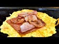 맛있는 베이컨 햄 침즈 토스트 / 노량진 컵밥거리 / Bacon Ham Cheese Toast / Korean street food