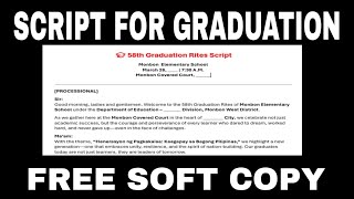 Script for graduation