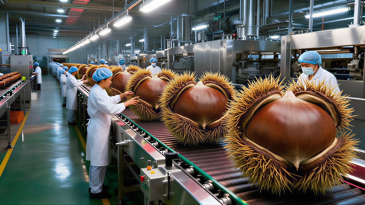 Inside a Chestnut Factory Process: How chestnuts are processed factory