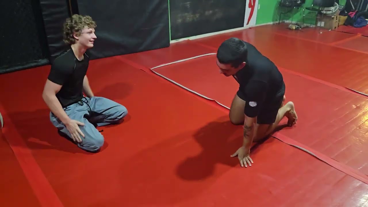 James... Gray pants - 17 year old Blue belt. Jesse... Black shorts - 28 year old white belt. 