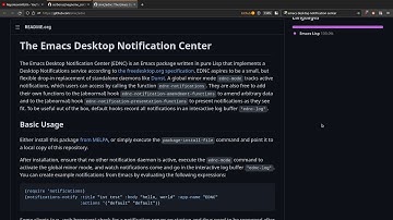 Emacs Desktop Notification Center