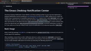 Emacs Desktop Notification Center