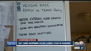 Day cares reopening doors during COVID-19 pandemic