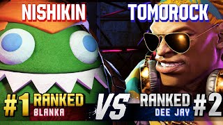 SF6 ▰ NISHIKIN (#1 Ranked Blanka) vs TOMOROCK (#2 Ranked Dee Jay) ▰ High Level Gameplay