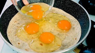 Besser als Pizza! Gießen Sie einfach Eier auf die Tortilla und Sie werden erstaunt sein