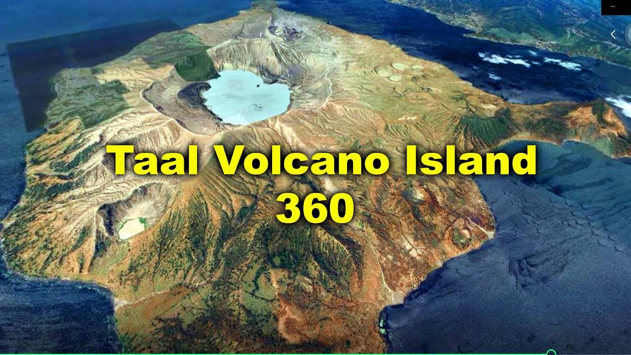 Taal Volcano Island 360 view Taal Lake Huge Caldera Philippines