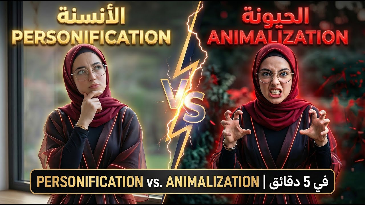 الأنسنة والحيونة في الأدب | Personification & Animalization في 5 دقائق