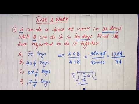 Basic Mathematics | Time and Work Problems | Learn Mathematics | Word Problems
