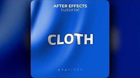 CLOTH Animation in After Effects | Easy Tutorial for Beginners