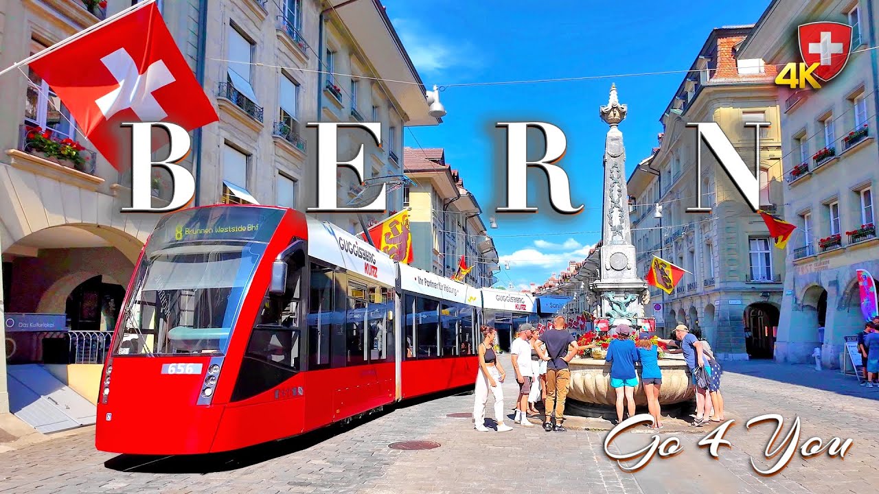 Switzerland BERN 🇨🇭 Stroll in impressive City Centre 4K Sommer Walking Tour