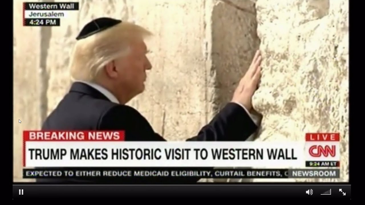 Trump 1st sitting US president to visit Western Wall