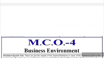 MCO 04 Solved Assignment 2022-23 | MCO 04 Solved Assignment 2022-23 in English | MCO 4 M.COM