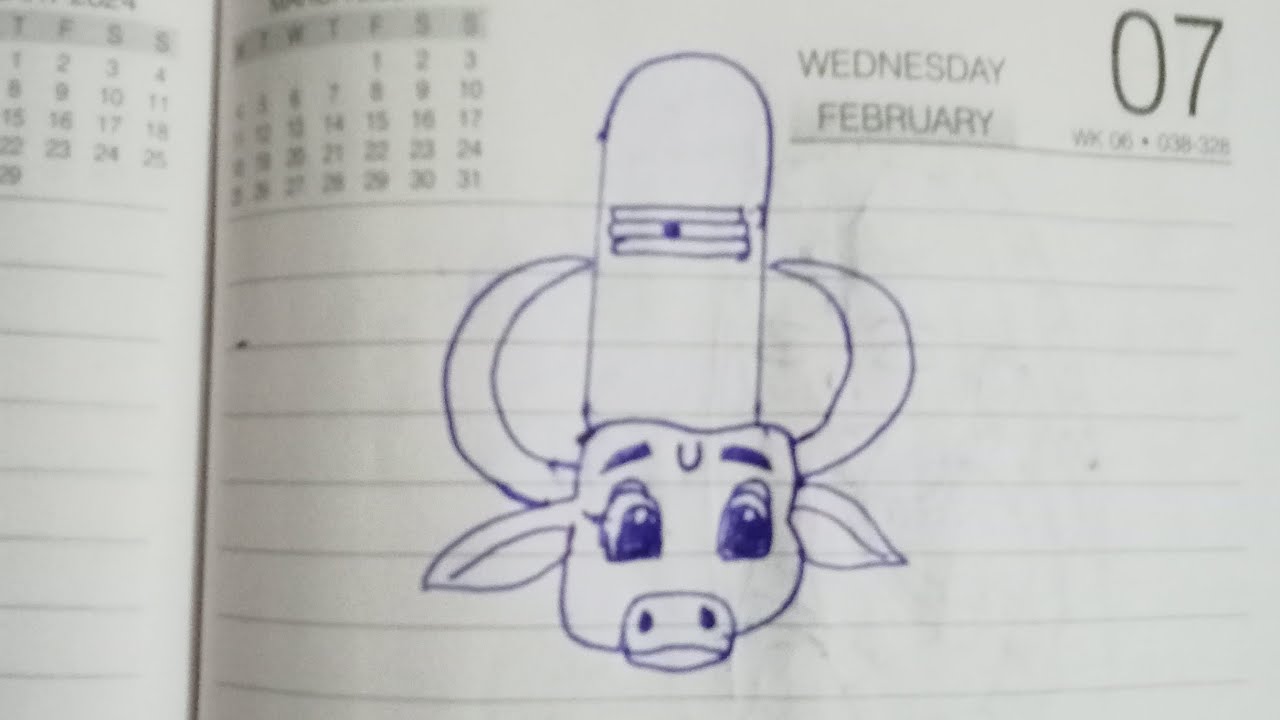 Shivling drawing Nandi holding shivling drawing