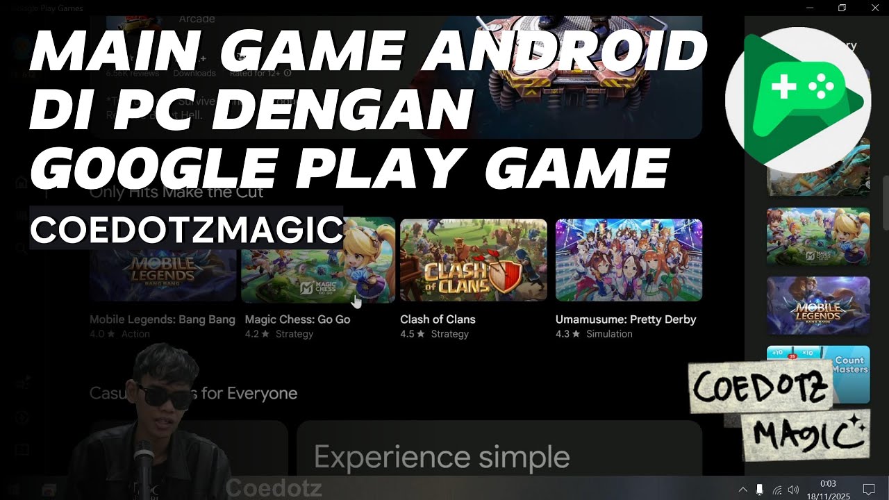 RESMI DARI GOOGLE! Cara Main Game Android di PC Pakai Google Play Games (Lebih Cepat & Ringan!) [4K]