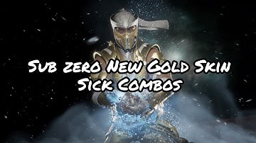 [Mk11] Sub zero New Gold Skin Sick Combos and SETUPS Avalanche and Thin Ice