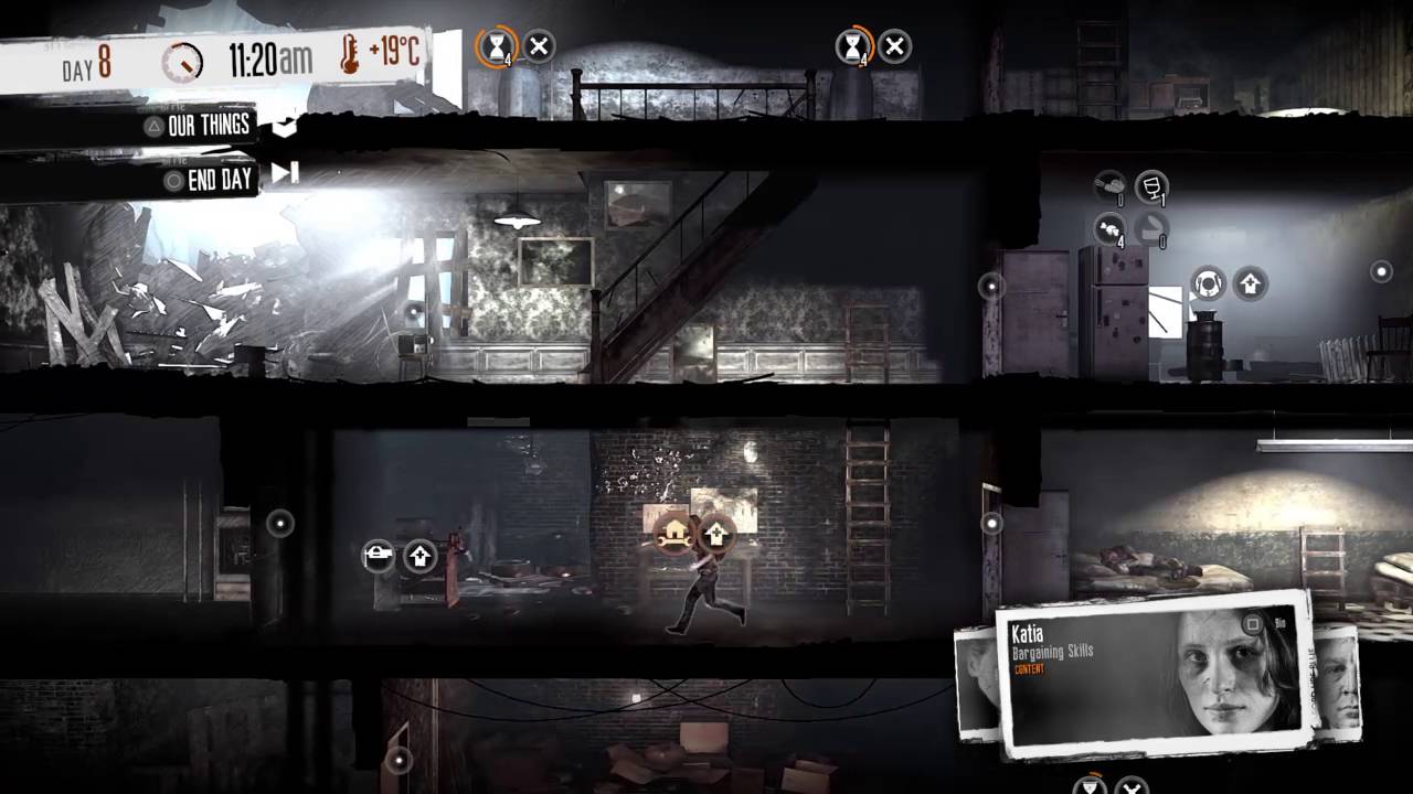 Pogoren war diaries This War of Mine: ransacking the gas station lockers