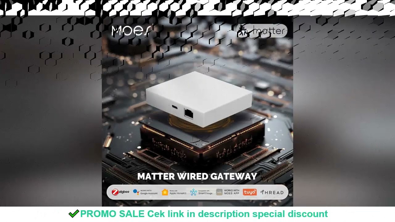MOES Tuya Zigbee Matter Thread Gateway Smart Home Bridge Matter Hub Support Voice Control Siri Homek