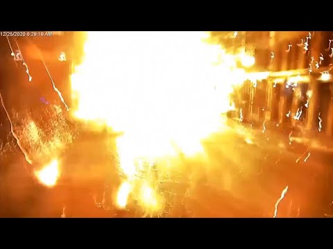 Nashville explosion: Police camera captures moment of explosion