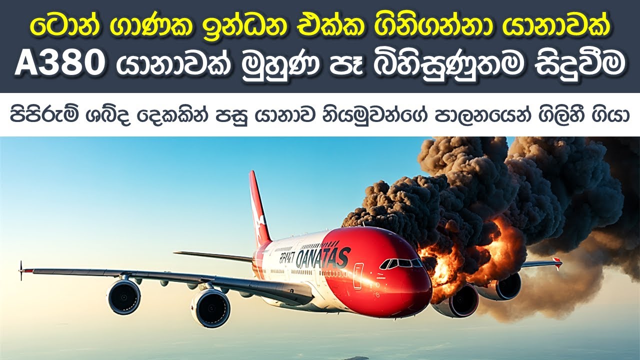 මේ යානාවට කුමක් සිදුවේවිද? | Qantas Flight 32 -- the Most serious incident Involving an Airbus A380