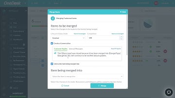 OneDesk - Merging Tickets