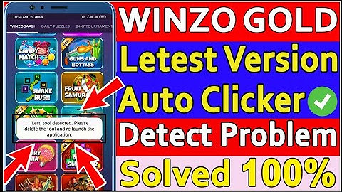 Winzo Gold Auto Clicker Problem Winzo Gold Auto Clicker Detected Problem Solved 100% Working 🤔//2023