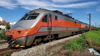 138次自強號通過(12車附掛PPM兩鐵車廂)