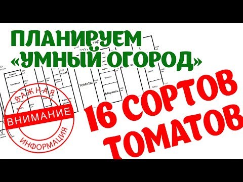 Планируем Умный огород 2018. 16 сортов томатов, грядка митлайдера.
