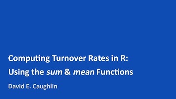 Computing Turnover Rates in R | Using the sum & mean Functions