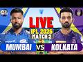 🔴Live MI Vs KKR 2nd T20 IPL Match | Mumbai vs Kolkata 2nd T20 IPL T20 1st Innings #livescore