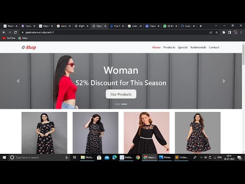 Created a Responsive online Shopping Website Design Using Html - CSS - Bootstrap