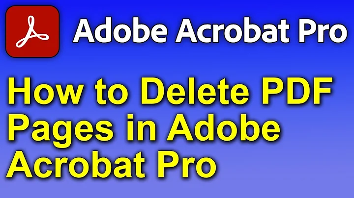 🔥 How to Delete PDF Pages - Remove Pages - Adobe Acrobat Pro