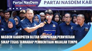 BLITAR | NasDem Blitar Regency Issues Firm Statement Regarding Tempo Magazine's Report screenshot 5