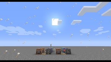 Minecraft command block testing world - Arrow Rain!