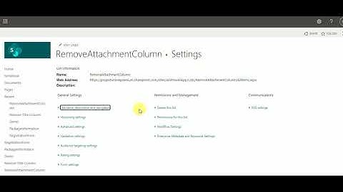 Remove Attachment Column from SharePoint List