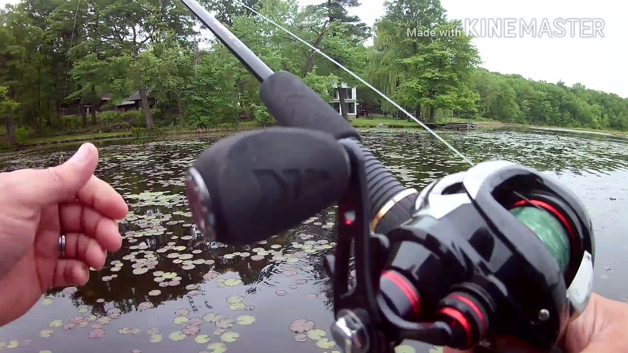 Fishing the pads at Lily Lake, PA in my Pelican Bassraider 10e YouTube