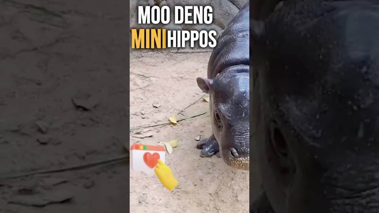 Мини бегемотик Му Денг (Moo Deng mini hippos)