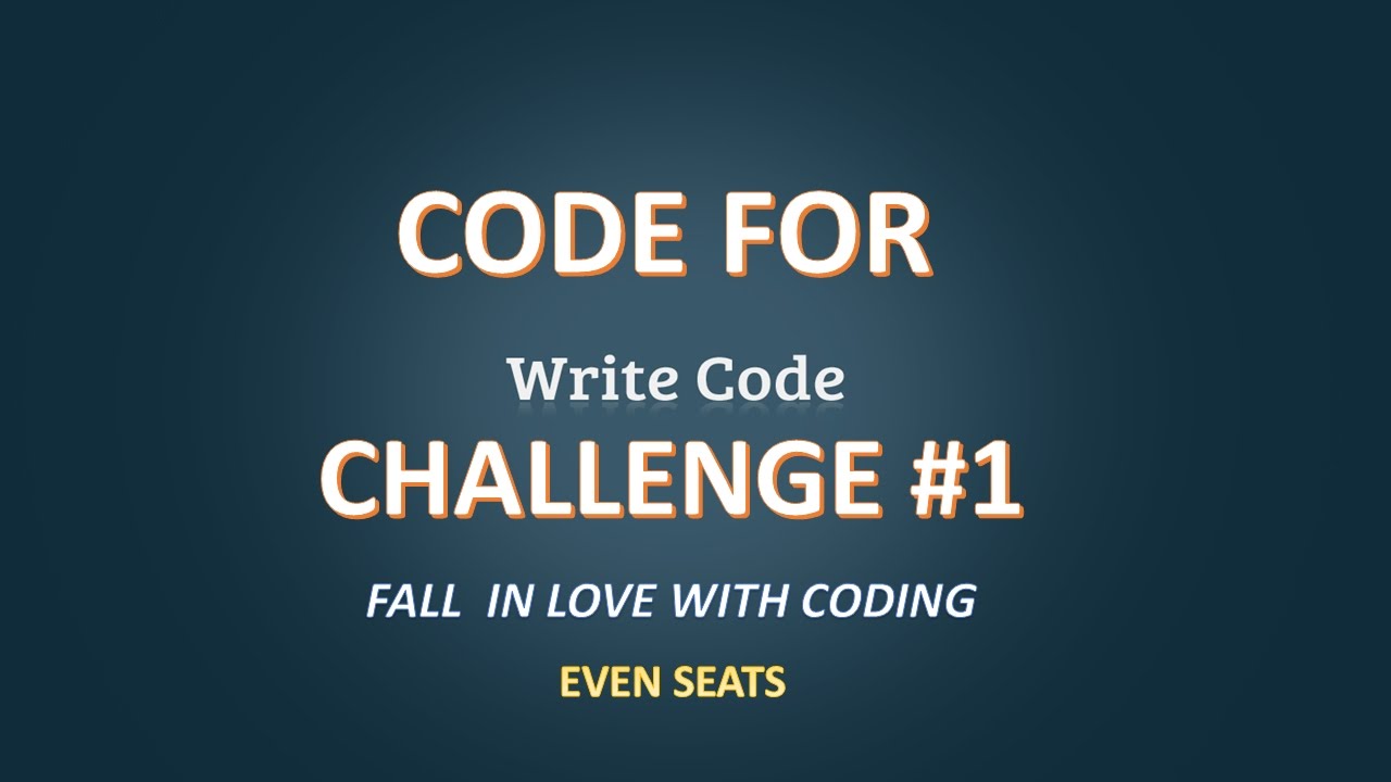 CODE TO CHALLENGE ONE - YouTube