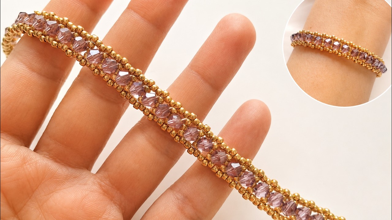 How To Make A Seed Bead Bracelet - Super Easy for Beginners//Elegant ...