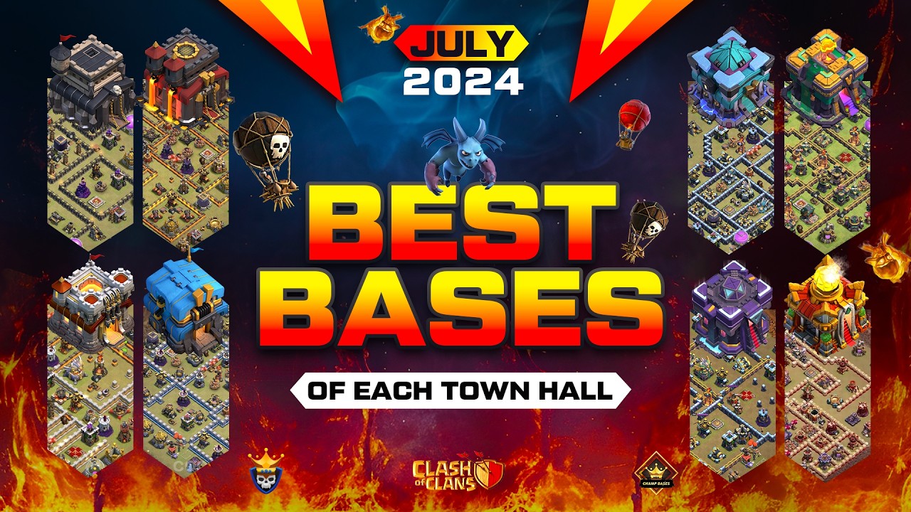 8 NEW WAR Bases for EVERY Town Hall Level with base links | Clash of Clans