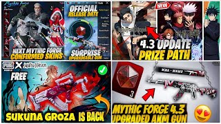 🔴NEXT MYTHIC FORGE BGMI 4.3😍| NEXT PRIZE PATH IN BGMI 4.3😱JUJUTSU KAISEN PRIZE PATH & GROZA GUN 4.3✅