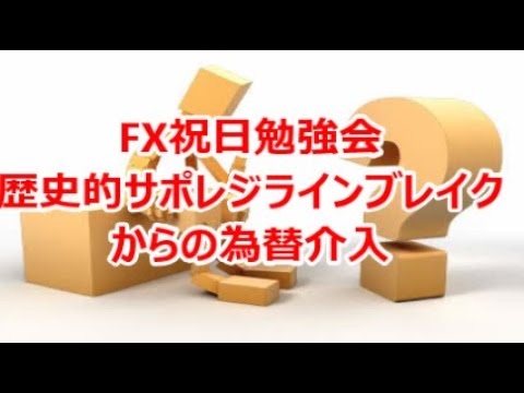 FX祝日勉強会 歴史的サポレジラインブレイクからの為替介入