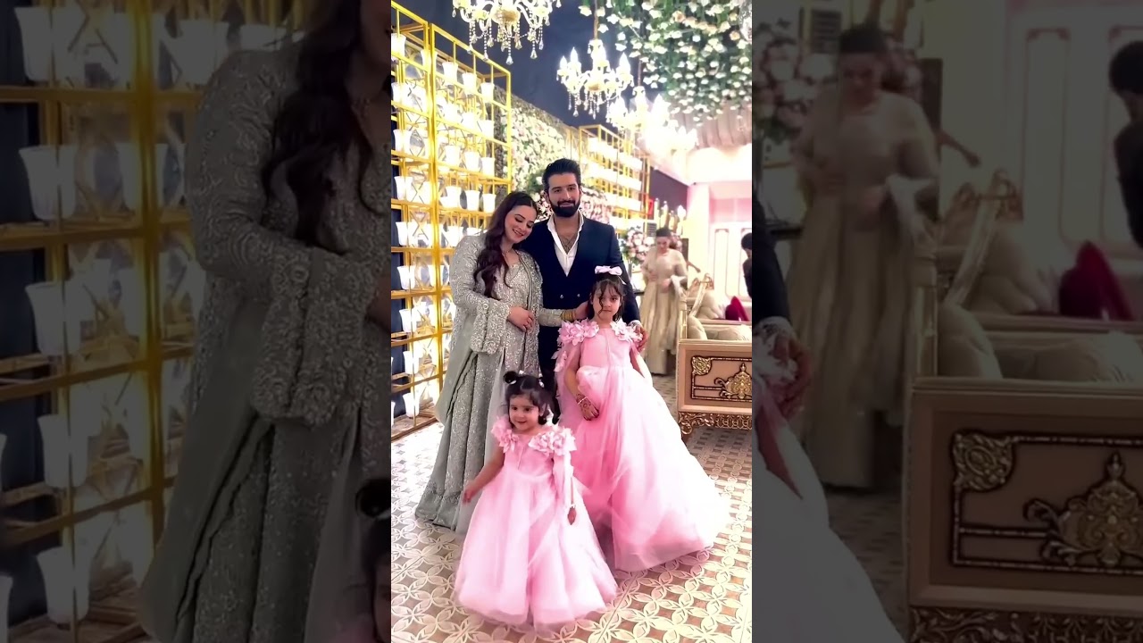 Aiman Khan & Muneeb Butt's Adorable Family Moments at Maaz Khan's Walima