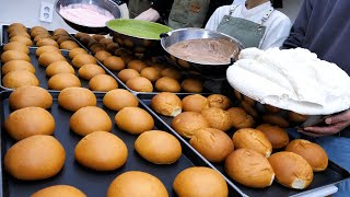 bigger than fist? making 4 types of addictive whipped cream bread - korean street food