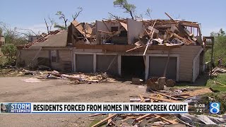 Residents forced from their homes in Timbercreek Court