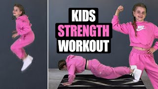 'GET STRONG' Kids Workout // Kids Exercises GREAT FOR DANCE TRAINING